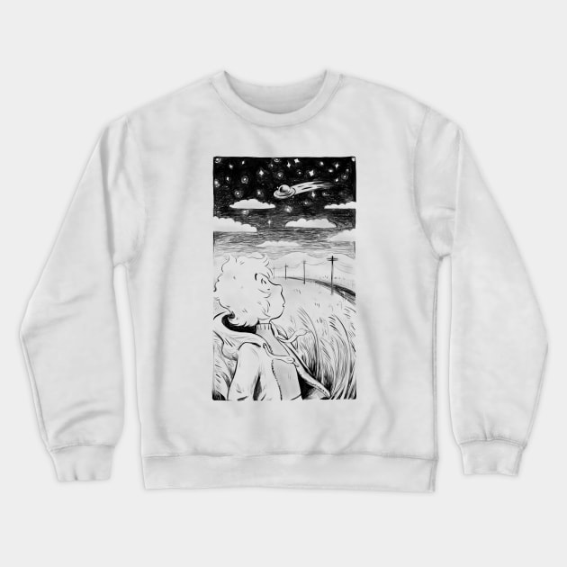 Stargazing Crewneck Sweatshirt by ScaredyKai